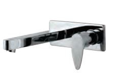 Exposed Part Kit of Single Concealed Stop Cock Consisting of Operating Lever, Cartridge Sleeve, Wall Flange and Basin Spout Quarter Turn Chrome Finish - VGP-CHR-81441K