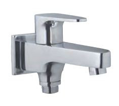 2 Way Bib Cock with Wall Flange Quarter Turn Chrome Finish - VGP-CHR-81041
