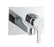 Single Lever High Flow Bath Filler Wall Mounted Model with Bath Spout Chrome Finish - FUS-CHR-29135
