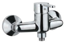 Single Lever Exposed Shower Mixer for Connection to Hand Shower with Connecting Legs and Wall Flanges Chrome Finish - FUS-CHR-29149