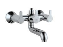 Wall Mixer with connector for Hand Shower Arrangement with Connecting Legs, Wall Flanges and Wall Bracket for Hand Shower Quarter Turn Chrome Finish - FUS-CHR-29267