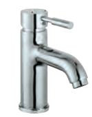 Single Lever Basin Mixer without Popup Waste System with 450 mm Long Braided Hoses Chrome Finish - SOL-CHR-6001B