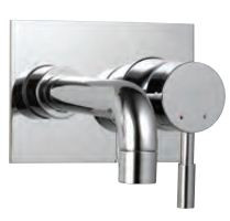 Single Lever High Flow Bath Filler Wall Mounted Model with Bath Spout Chrome Finish - SOL-CHR-6135