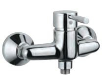 Single Lever Exposed Shower Mixer for Connection to Hand Shower with Connecting Legs and Wall Flanges Chrome Finish - SOL-CHR-6149