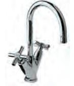 Central Hole Basin Mixer with Popup Waste System with 450 mm Long Braided Hoses Quarter Turn Chrome Finish - SOL-CHR-6169B