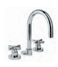 3-Hole Basin Mixer without Popup Waste System, 15 mm Cartridge Size Quarter Turn Chrome Finish - SOL-CHR-6189