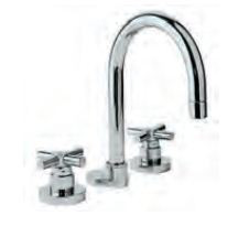 3-Hole Basin Mixer with Popup Waste System, 15 mm Cartridge Size Quarter Turn Chrome Finish - SOL-CHR-6191