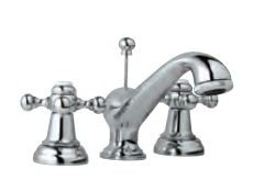 3-Hole Basin Mixer with Popup Waste System Quarter Turn Chrome Finish - QQT-CHR-7191