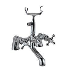 Bath Tub Mixer with Telephone Shower Arrangement and Crutch Quarter Turn Chrome Finish - QQT-CHR-7271