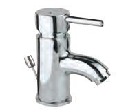 Single Lever Basin Mixer with Popup Waste System with 450 mm Long Braided Hoses Chrome Finish - FLR-CHR-5063B