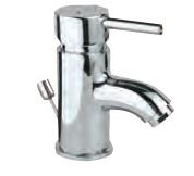 Single Lever Basin Mixer without Popup Waste System with 450 mm Long Braided Hoses Chrome Finish - FLR-CHR-5003B