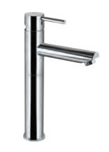 Single Lever Tall Boy with 150 mm Extension Body Fixed Spout without Popup Waste System with 600 mm Long Braided Hoses Chrome Finish - FLR-CHR-5005NB