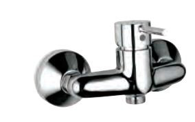 Single Lever Exposed Shower Mixer for Connection to Hand Shower with Connecting Legs and Wall Flanges Chrome Finish - FLR-CHR-5149
