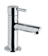 Pillar Cock with Lift Type Operating Knob and Base Flange Quarter Turn Chrome Finish - FLR-CHR-5015