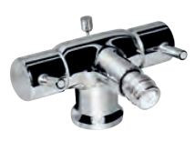 1-Hole Bidet Mixer with Popup Waste System with 375 mm Long Braided Hoses Quarter Turn Chrome Finish - FLR-CHR-5613NB