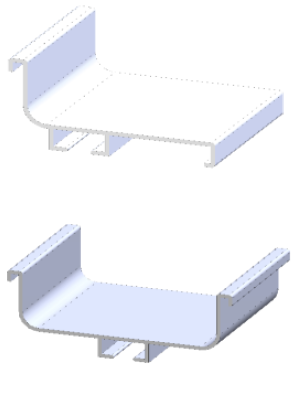 Horizontal Gola Profile 3 C - (3 Meter) - Anodized Silver Finish - HG3C AS