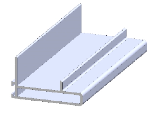 25 mm Aluminium Profile Handle for Wardrobe Sliding2 (3 Meters) - Anodized Finish - WS2-H25-3M-AS