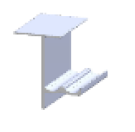 Aluminium Profile Track for Hi Slide Overlay (for top) (3.66 m) - Anodized Silver Finish - HSO-TT1 3