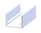 Aluminium Track HS 90 DT (For Top) (3.66 m) - Anodized Silver Finish - HS-90-TT-AS-3