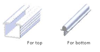 Aluminium Profile Track for Hi Slide 50 (2.44 m) - Anodized Silver Finish - HS502D-T2