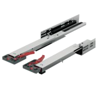 550 mm Concealed Slim Drawer Slide with Facia Bracket - Zinc Plated White – CDSS255-SC (Set)