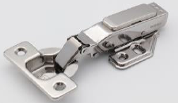 35 mm dia Slow Motion Hinge Half Overlay with 4 Hole Mounting Plate - SS 304 - HSM2M1-SS (Set of 2 pcs)