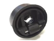 35 mm dia Pedestal Castor Recessed 35 – Black – PCR35 (Set)
