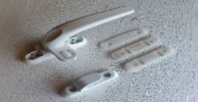 40 mm dia Aluminium Window Handle Deluxe 2 (Left) - White - AWH-D2L