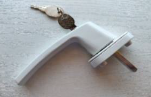 70 mm dia Mortise Window Handle with Lock 3 - Black - AWH-DML3