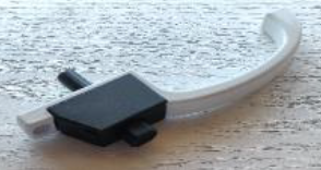 71 x 53 mm Window-Door Handle with Push Latch - Black - WDH1-PL