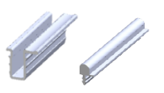 Aluminium Track HS-45 DT (3 m) - Anodized Silver Finish - HS-45-DT-3M-AS