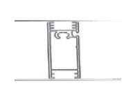 Shutter Profile - Bottom for Hi- Slide Walk-in Sliding System (3 m) - Black Finish - HSWSS-SPB-3M-BL