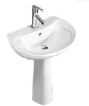 Tango 580 x 435 x 825 mm Wash Basin with Full Pedestal  Pastel -(10086, 11003)