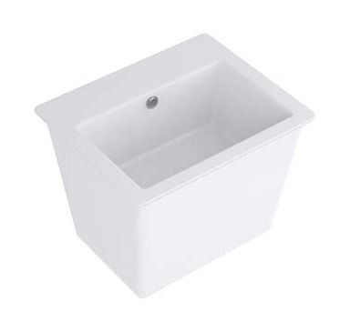 Atlanta 570 x 460 x 400 mm Integrated Pedestal Wash Basin Star White - 91076