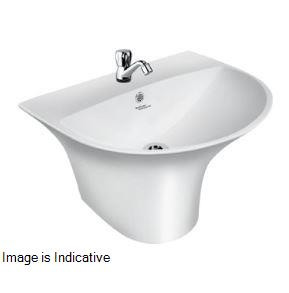 Kylis 580 x 480 x 400 mm Integrated Pedestal Wash Basin Pastel -91053