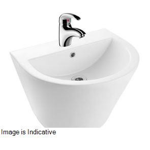 Twilight 520 x 460 x 380 mm Integrated Pedestal Wash Basin Pastel -91078