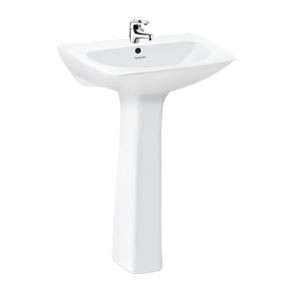 Neptune 550 x 470 x 860 mm Wash Basin with Full Pedestal  Star White -(10072, 11029) (Art)