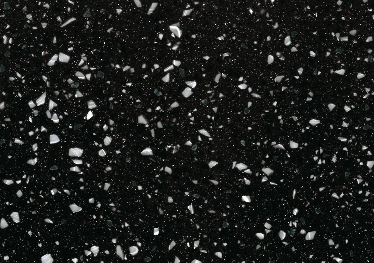 12 mm 3680mm X 760mm Star Queen Plain Acrylic Solid Surface - Black W004
