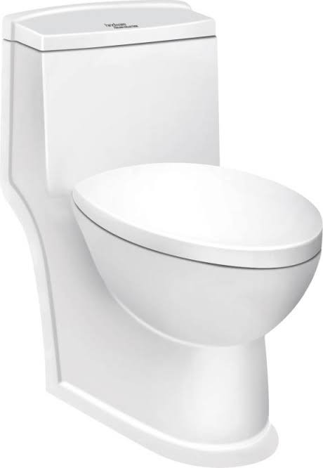 Elba Rimless S Trap (22 cm) One Piece Water Closet Star White 92528 (Italian Collection)