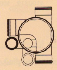 110 x 110 mm Underground Drainage Left Hand or Right Hand 90 Degree Junction without Trap 250 mm Chamber Base NP1UCUBL250G