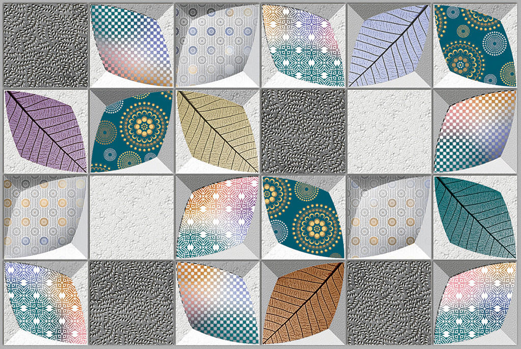 300 X 450 mm Petalo HL Digital Ceramic Wall Tile - Glossy Finish