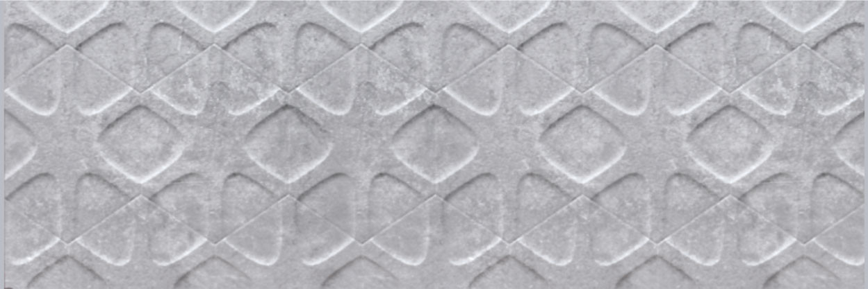 400 X 1200 mm Stella Grey Glazed Vitrified Wall Tile - Decor Finish