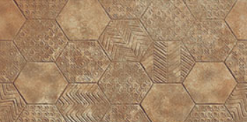 300 X 600 mm Benzeen Bronze Glazed Vitrified Wall Tile - Decor Matt/Punch Finish