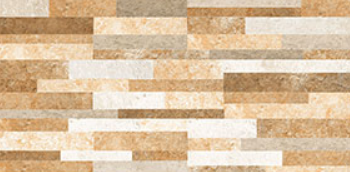 300 X 600 mm Rondiny Crema Glazed Vitrified Wall Tile - Stone/Punch Finish