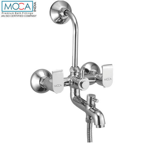 Wall Mixer 3 in 1 with 'L' Bend Chrome Finish - WF 919