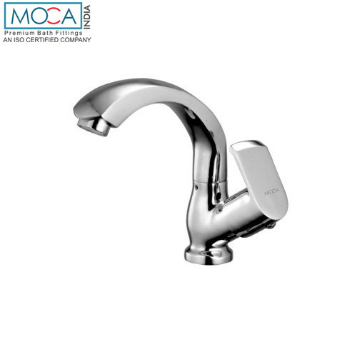 Swan Neck Basin Tap with Right Operating Knob Chrome Finish - WF 913