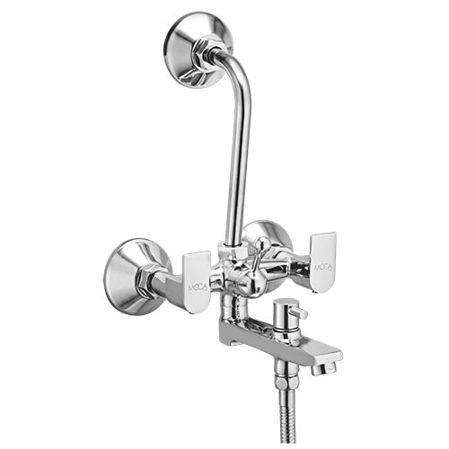 Wall Mixer 3 in 1 with 'L' Bend Chrome Finish - MR 719