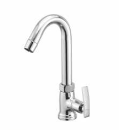 Swan Neck Basin Tap with Right Operating Knob Chrome Finish - AX 213