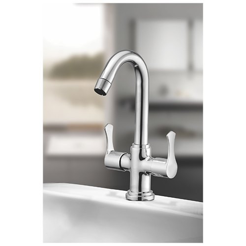 Central Hole Basin Mixer Chrome Finish - FY 114