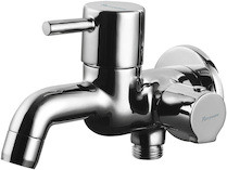 Single Lever Two Way Bib Cock with Aerator Polished Chrome G3334A1